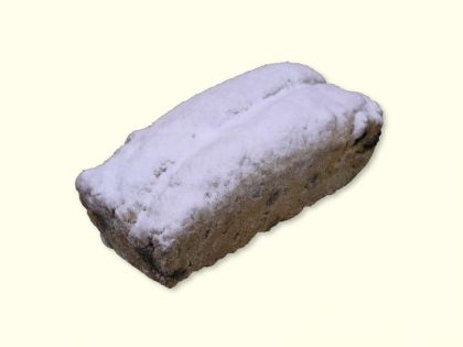 Mohnstollen, halbiert